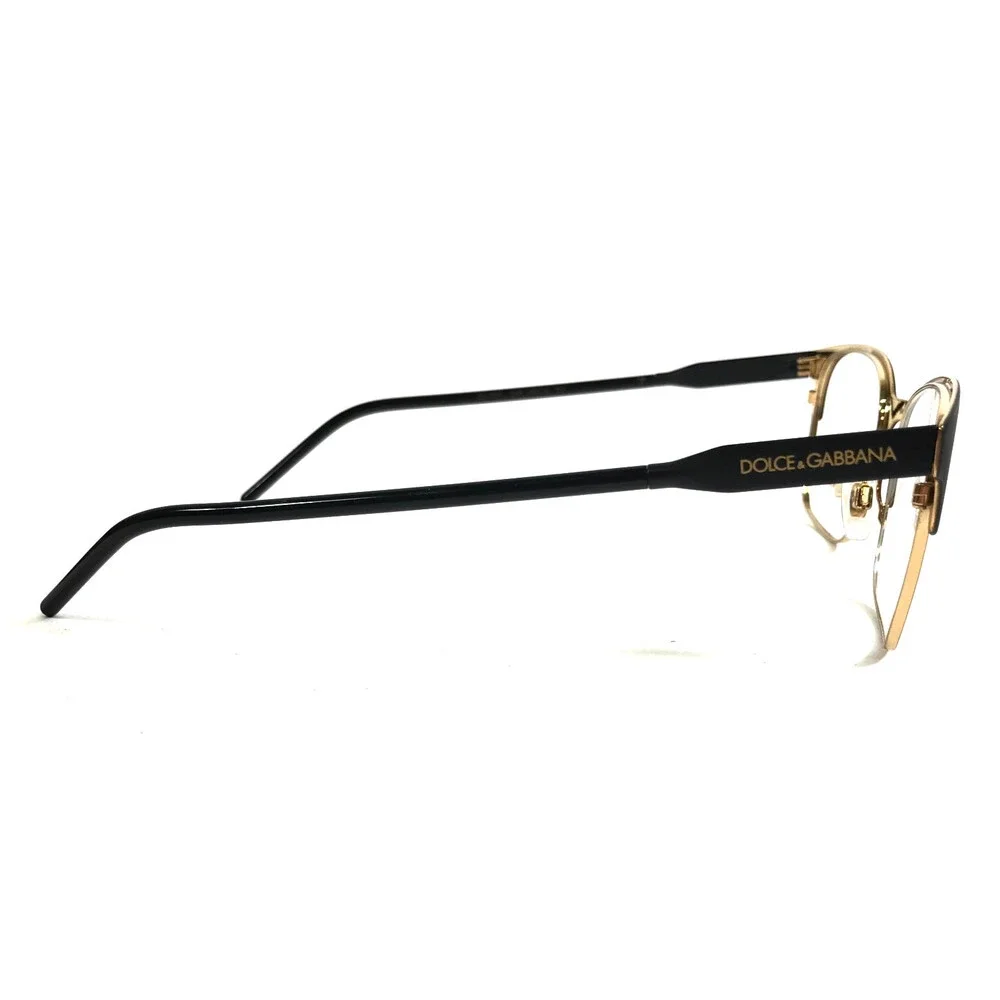 Dolce & Gabbana Eyeglasses Frames DG1330 1268 Black Gold Rectangle 54-19-150